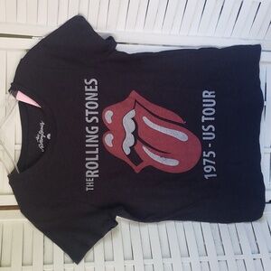 The Rolling Stones nwt black shirt L 1975 tour